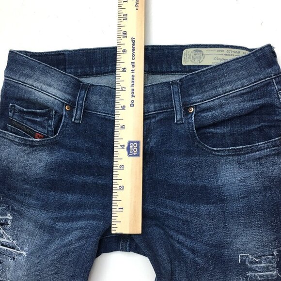 Diesel Women's Jeans Grupee Ankle Super Slim Skinny Distressed 26 x 28 READ DESC - Picture 6 of 11
